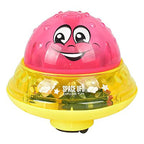 LED water spray ball bath toy with color-changing lights for toddlers