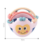 Teething sensory ball for babies, colorful rattle teether for gum relief