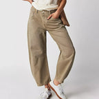 Women's baggy jeans high waist relaxed fit casual denim