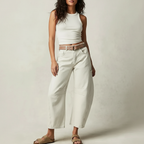Women's baggy jeans high waist relaxed fit casual denim
