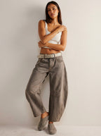 Women's baggy jeans high waist relaxed fit casual denim