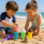 Sand play set beach ice cream molds creative outdoor kids toy ages 3 and up
