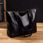 Women leather shoulder bag vintage style adjustable strap genuine leather