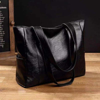 Women leather shoulder bag vintage style adjustable strap genuine leather