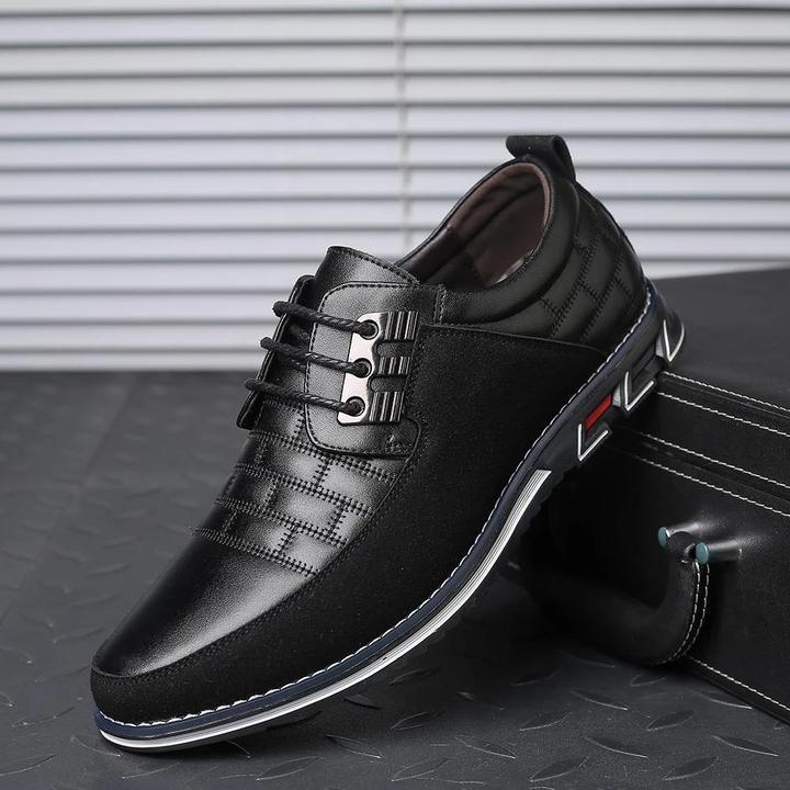 Men's Leather Oxford Derby Shoes | Cushioned Insole Comfort | Wide Fit