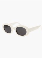 Women oval vintage UV400 sunglasses in black tortoise and cream