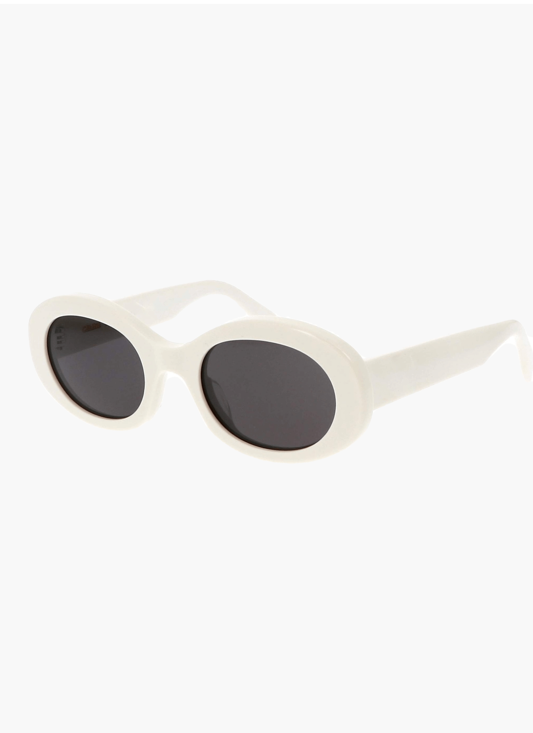 Women oval vintage UV400 sunglasses in black tortoise and cream