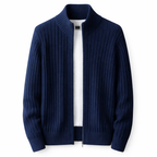 Men slim fit stand collar zip vest in Blue Grey and Black