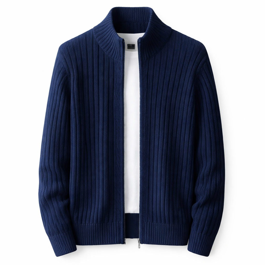 Men slim fit stand collar zip vest in Blue Grey and Black