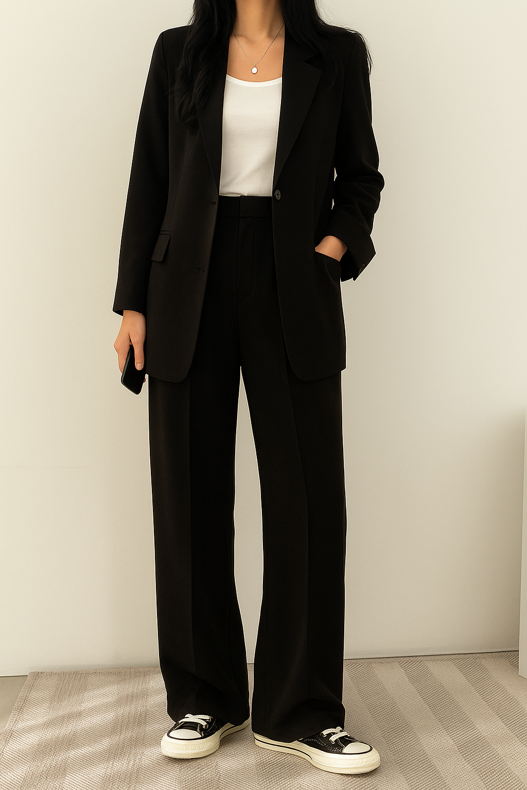 Women Oversized Blazer Wide Leg Trousers 2 Piece Set | Juno