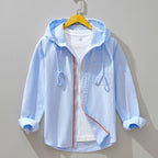 Men Egyptian cotton hooded jacket relaxed tailored fit utility style