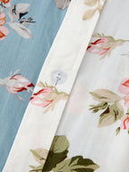Men's floral shirt short sleeve button-up, casual and semi-formal printed top