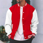 Men's lightweight bomber jacket button-up baseball jacket in multiple colors