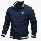 Men bomber jacket lightweight zip up slim fit with ribbed cuffs