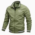 Men bomber jacket lightweight zip up slim fit with ribbed cuffs