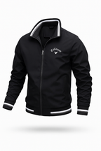 Men bomber jacket lightweight zip up slim fit with ribbed cuffs