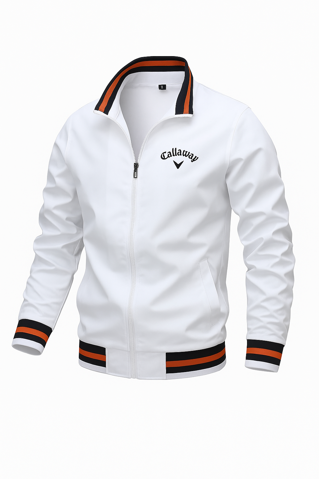 Men bomber jacket lightweight zip up slim fit with ribbed cuffs