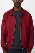 Men bomber jacket zip up Harrington style with ribbed cuffs and inner pocket