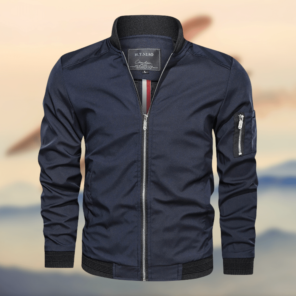 Men lightweight Harrington bomber jacket full zip casual fit