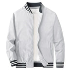 Men's lightweight bomber jacket zip-up Harrington summer style in black, wine, army green
