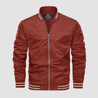 Men's lightweight bomber jacket zip-up Harrington summer style in black, wine, army green