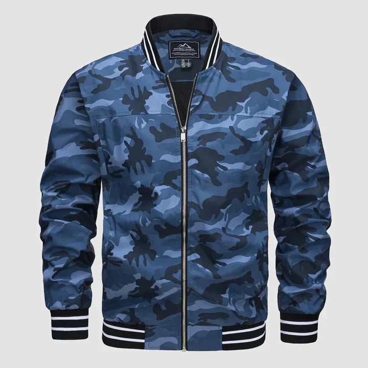 Men's lightweight bomber jacket zip-up Harrington summer style in black, wine, army green