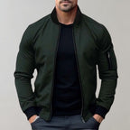 Men's lightweight bomber jacket with full-zip and ribbed collar