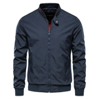 Men's lightweight windproof bomber jacket with zip-up closure, casual athletic fit