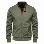 Men's lightweight windproof bomber jacket with zip-up closure, casual athletic fit