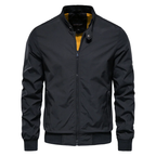 Men's lightweight windproof bomber jacket with zip-up closure, casual athletic fit