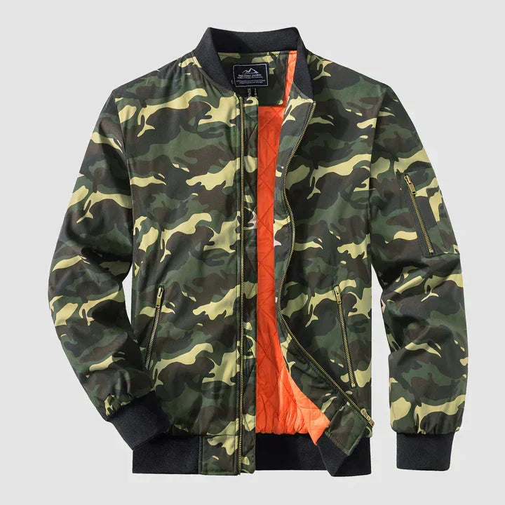 Men's lightweight windproof bomber jacket with zip-up closure, multiple colours