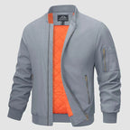 Men's lightweight windproof bomber jacket with zip-up closure, multiple colours
