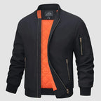 Men's lightweight windproof bomber jacket with zip-up closure, multiple colours