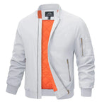 Men's lightweight windproof bomber jacket with zip-up closure, multiple colours