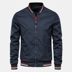 Men bomber jacket Harrington style with full zip waist length
