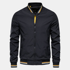 Men bomber jacket Harrington style with full zip waist length