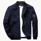 Men's bomber jacket windproof with zip pockets, slim fit for spring and fall