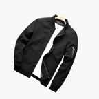 Men's bomber jacket windproof with zip pockets, slim fit for spring and fall