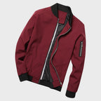 Men bomber jacket windproof lightweight with zip closure