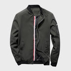 Men bomber jacket windproof lightweight with zip closure
