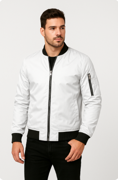 Men's bomber jacket windproof zip-up lightweight summer jacket