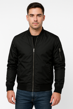 Men's bomber jacket windproof zip-up lightweight summer jacket