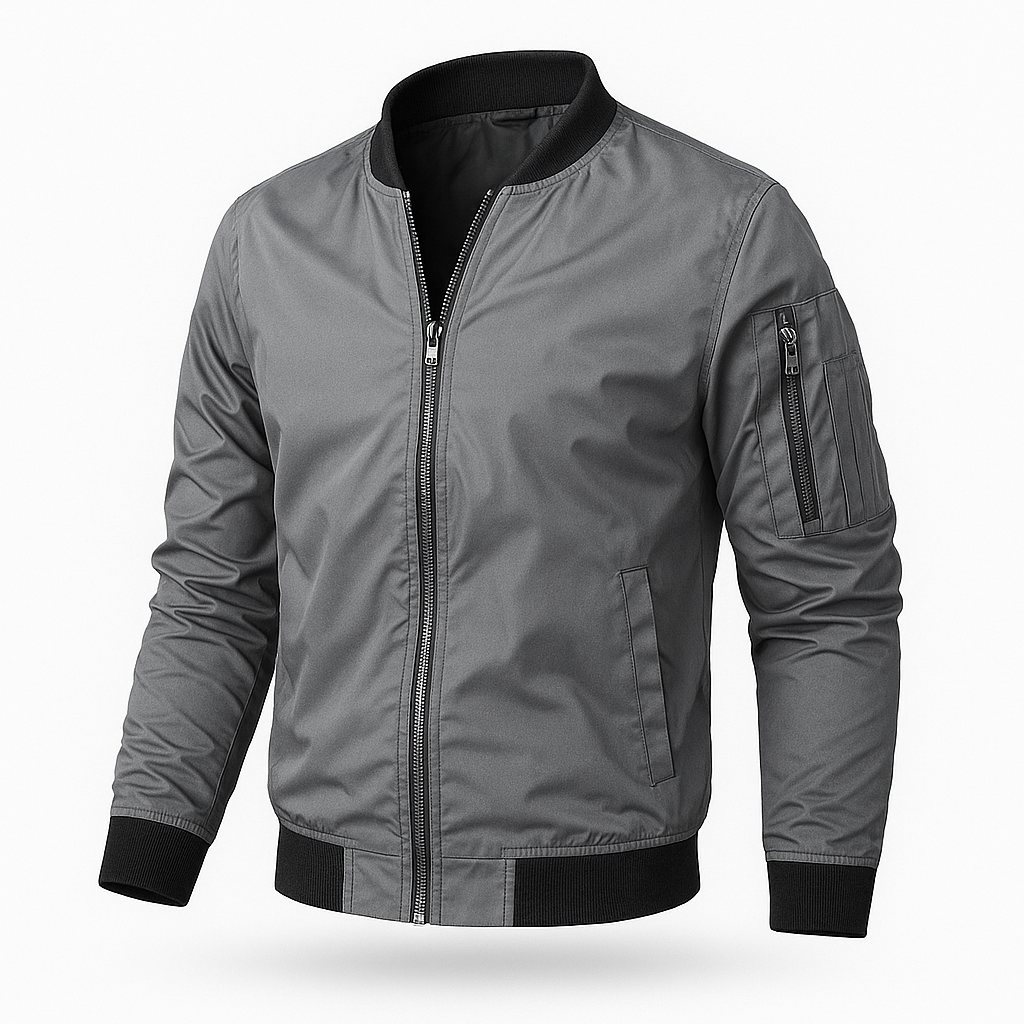 Men's bomber jacket windproof zip-up lightweight summer jacket