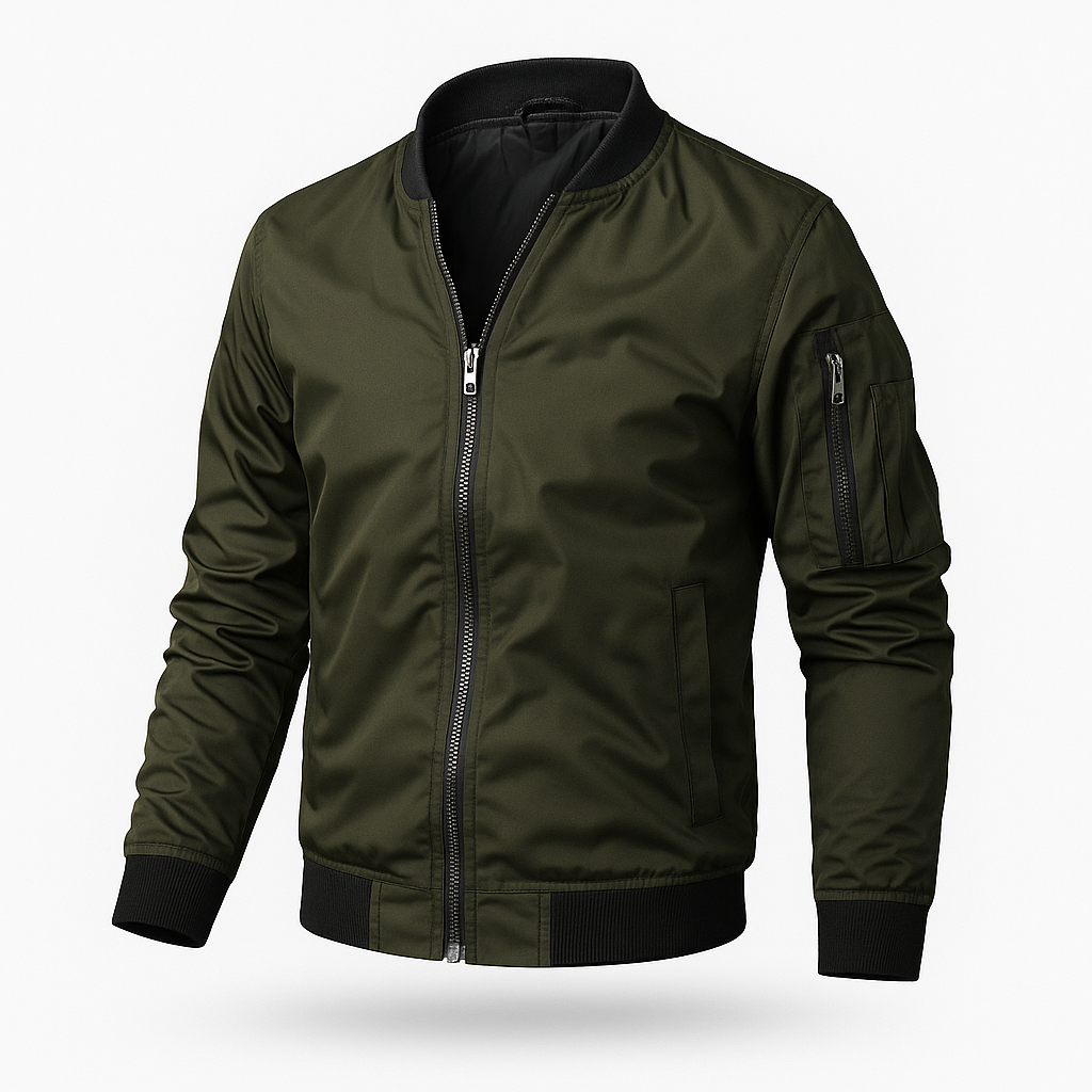 Men's bomber jacket windproof zip-up lightweight summer jacket