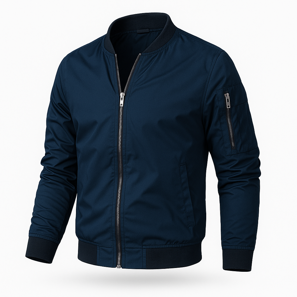 Men's bomber jacket windproof zip-up lightweight summer jacket