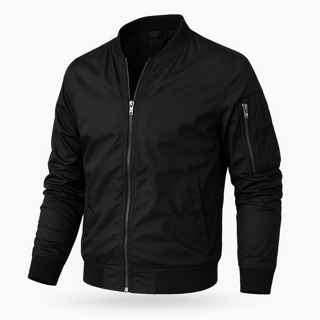 Men's bomber jacket windproof zip-up lightweight summer jacket
