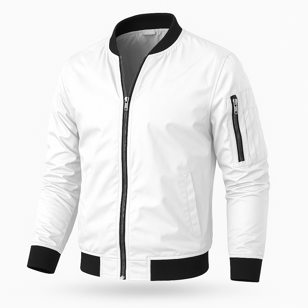 Men's bomber jacket windproof zip-up lightweight summer jacket