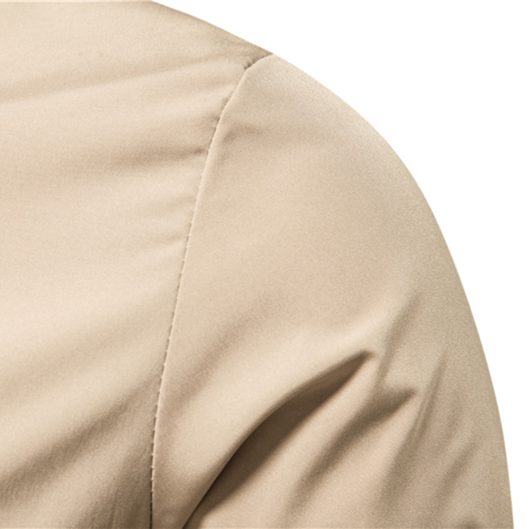 Men's bomber jacket windproof zip-up in army green, black, navy and khaki slim fit