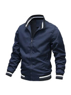 Men's windproof bomber jacket lightweight zip-up in multiple colors