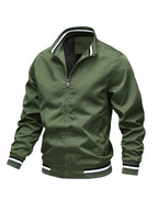 Men's windproof bomber jacket lightweight zip-up in multiple colors